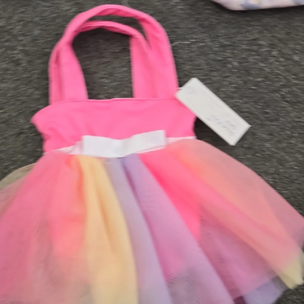 Charming Pink and Multicolor Kids Tote Bag Set